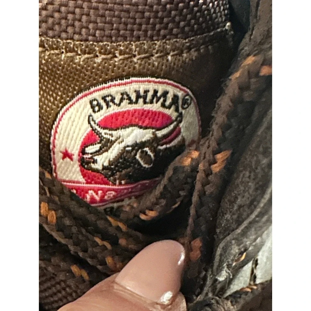 Brahma Brown Leather‎ Work Boots Ankle Lace Up Comfortable Durable